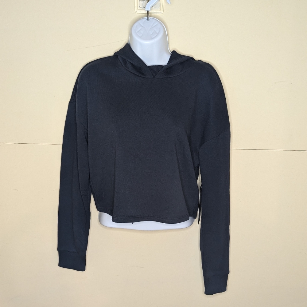 NWT 90 Degree Flex For It Cropped Hoodie in Stormy Night Blue